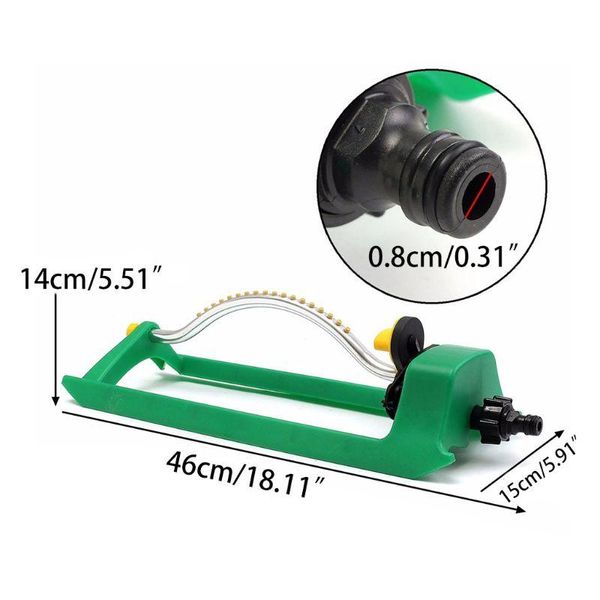 

watering equipments 18 holes adjustable sprinkler aluminum oscillating oscillator water garden lawn 875a