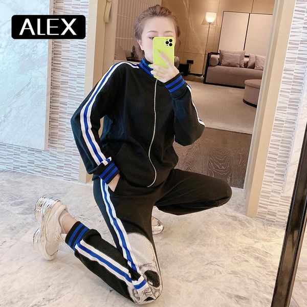 

women's hoodies & sweatshirts alex sweatshirt women winter clothes rhinestones star skull aesthetic streetwear couple zip up hiphop 10, Black