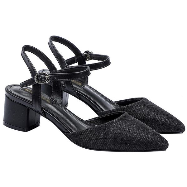 

sandals women fashion buckle shoes summer work, Black