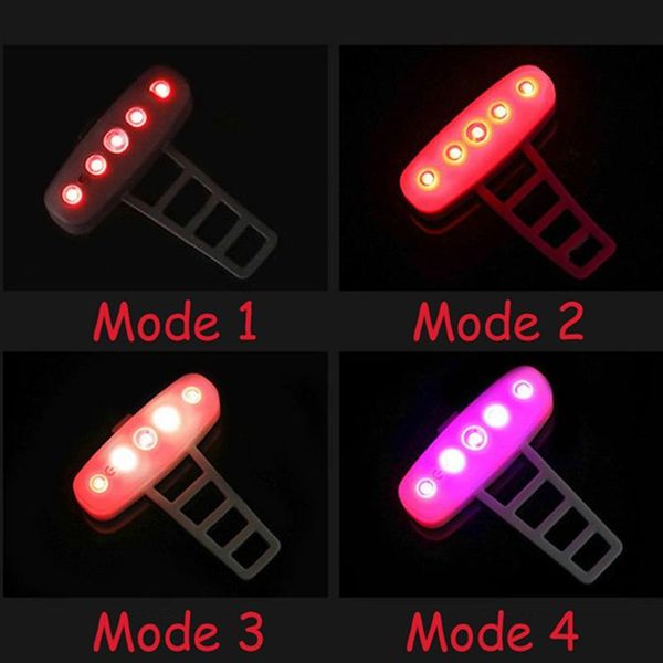 

bike lights bicycle rear light waterproof usb charging silicone led