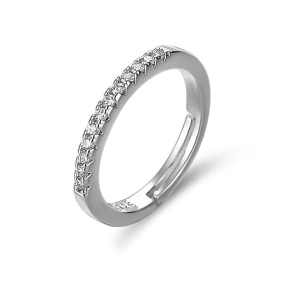 

wedding rings artificial diamond ring high carbon rhinestone simple fashion all-match half, Slivery;golden