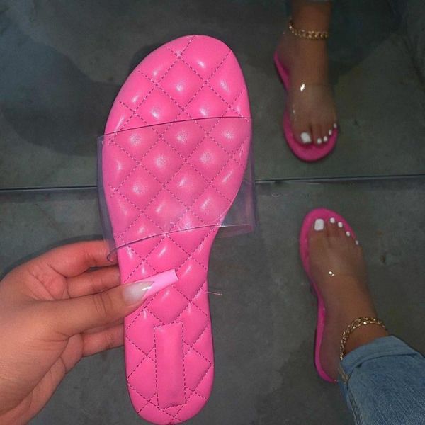 

soft leather insole women pvc slippers pink flats outdoor shoes sandals, Black