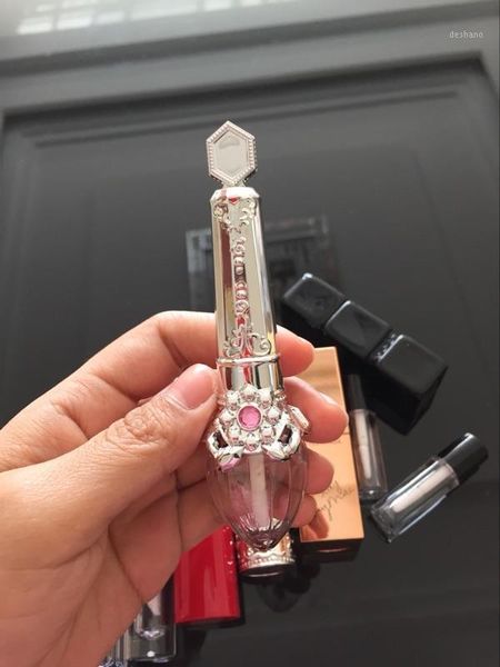 

silver vintage lip gloss tube w/gem make your own empty bottle diy lipstick1