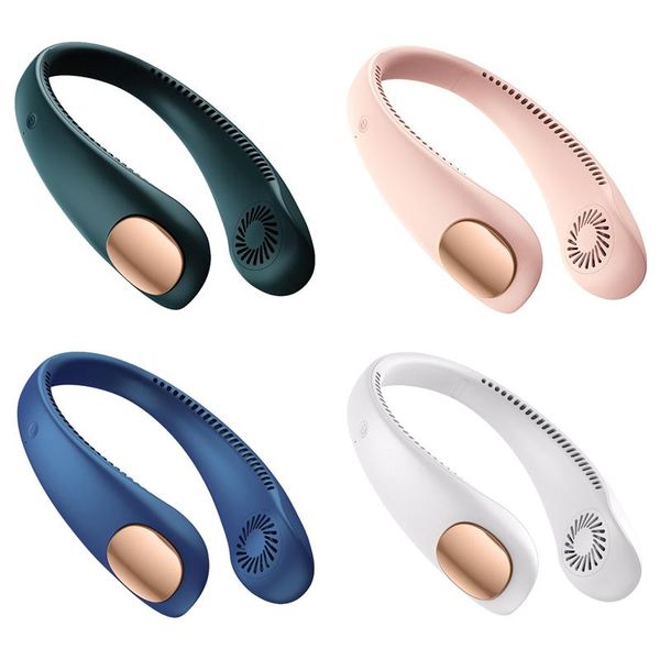 

electric fans mini neck fan portable bladeless usb rechargeable sport for outdoor wearable hanging air conditioner cooler