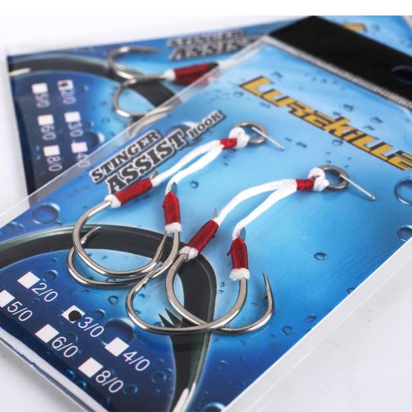 

lurekiller jigging hook slow jig 2/0 3/0 4/0 5/0 double assit sea fishing hooks