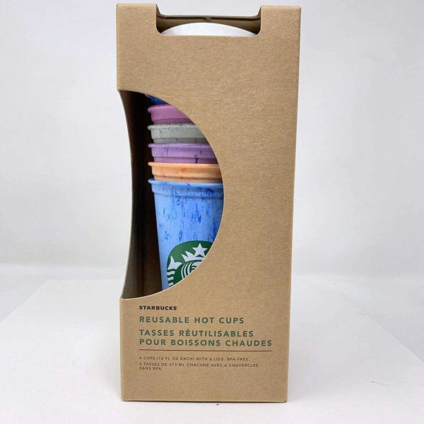 

starbucks reusable cup collection pack of w/lids 16 oz summer 201981zj