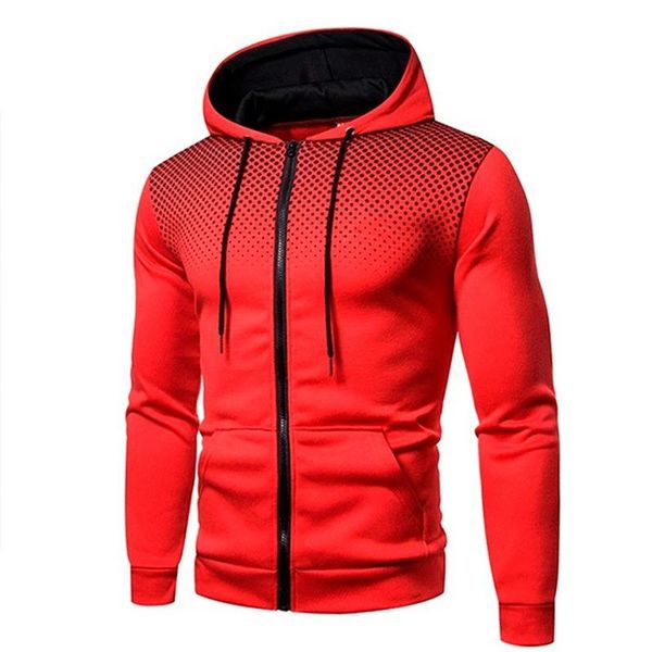 

men's hoodies & sweatshirts men hoodie 3d printed zip up polyester hip hop hooded for spring autumn sportswear jackets coats, Black