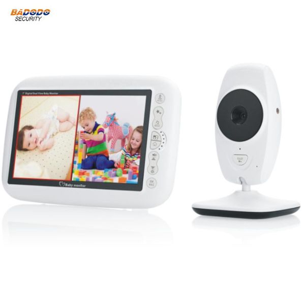 

7.0 inch wireless baby color camera monitor ir night vision temperature detection two way talk dual view video monitors