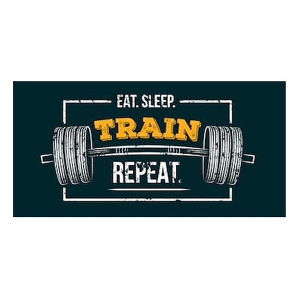 Novidade Comer Dormir Trem Repetir Repetir Citações Motivacional Citações Fitness Esportes Banheiro Toalha Adulto Grunge Bodybuild Presentes 210611