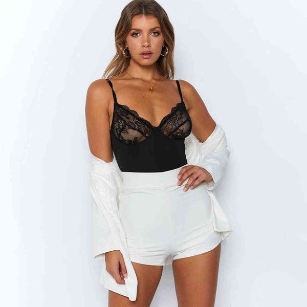 

undergarments sleepwear women's lace stitching underwear bodysuit 6557, White