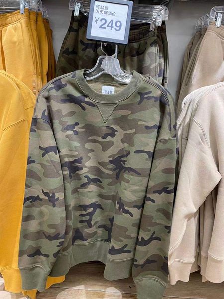 

luxury factory outlet brand hoodie gap carbon soft ground loose fleece sweater 627535 new couple casual sports gb0t, Black