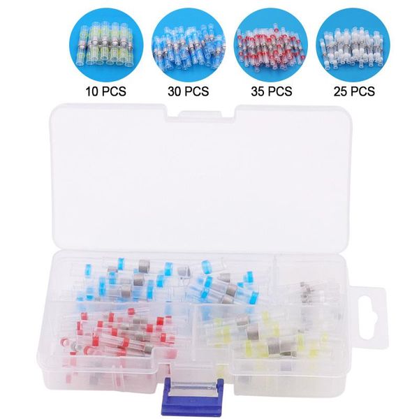 

professional hand tool sets 100pcs tin ring crimp terminal connector solder wire sleeve heat shrink busplice waterproof