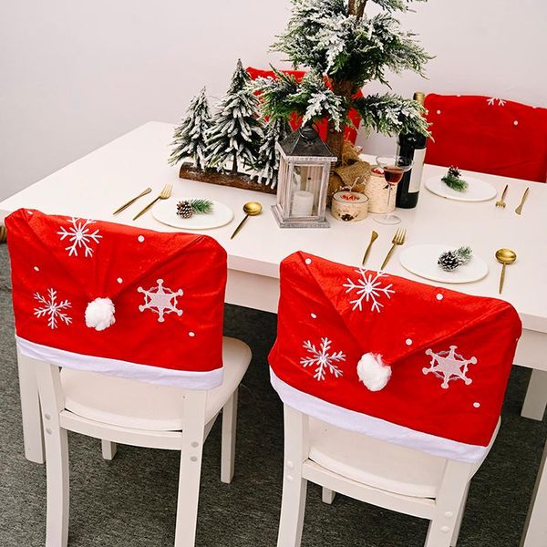 

chair covers christmas chairs cover cartoon santa claus snowman printed non-woven fabric stools hats warp home decor navidad