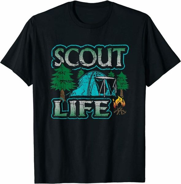 

men's t-shirts men camping scouting premium tee t-shirt, White;black