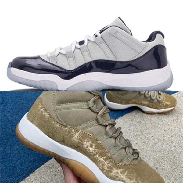 

eakers 11 11s mens basketball shoes jumpman 25th anniversary low bred 45 cap and gown 72-10 white metallic silver running 2vhdd