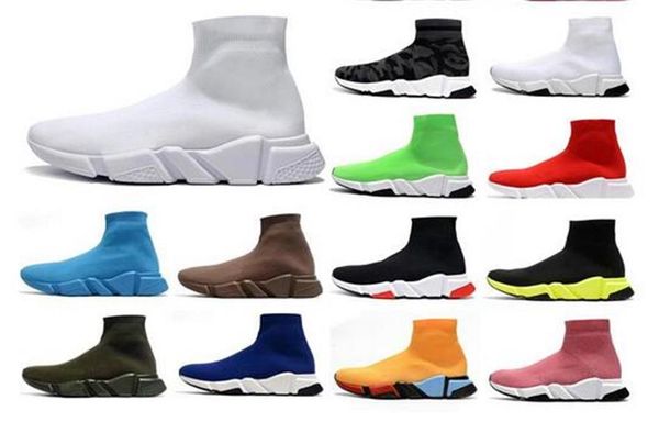 

2021 speed 2.0 mens sports shoes new designers luxury casual shoes fashion women boots trainers triple paris sock shoes sneakers, Black
