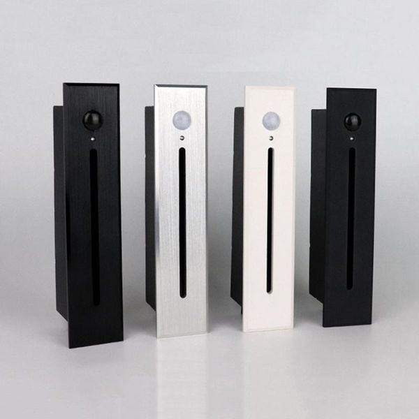 

aluminum corner wall lamp led ladder corridor step lights decoration pir motion sensor + light recessed stair