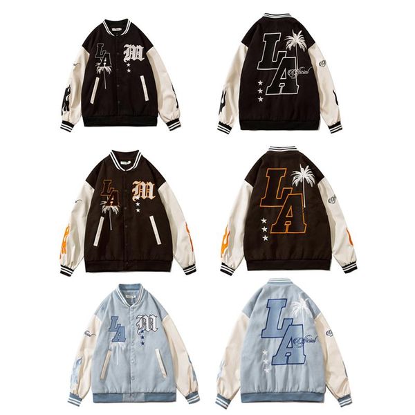 

women's jackets arrival spring autumn jacket embroidery women's baseball varsity men's bomber coat campus high street hip hop, Black;brown
