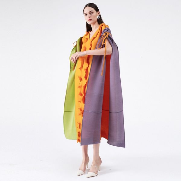 

tianpei miyake plied fungus in size psychiatrist elastic shoulder sews three dress 5269, Black;gray