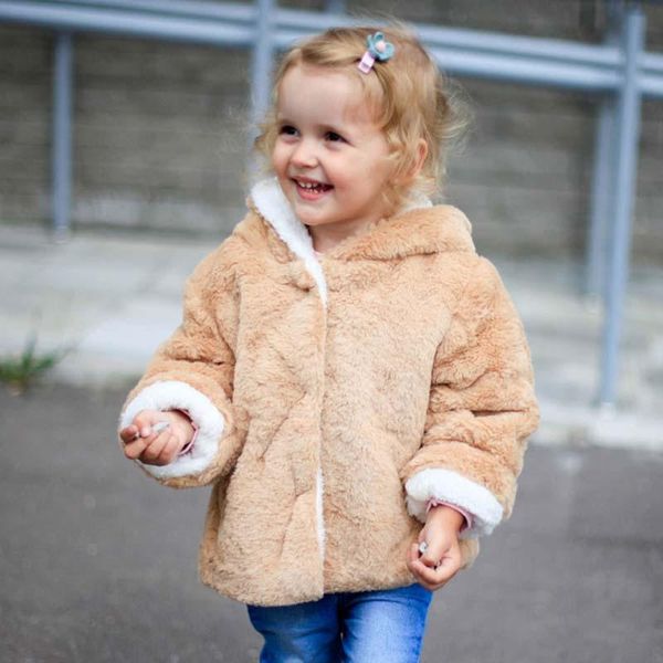 

coat 1-5 years boys girls winter hooded children's parkas warm clothing cartoon ear tail sweater for kids all match, Blue;gray