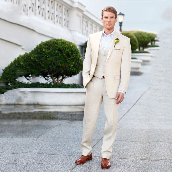 

men's suits & blazers summer beige men wedding for man groom blazer custom slim fit casual tailored tuxedo costume homme 3 pi, White;black