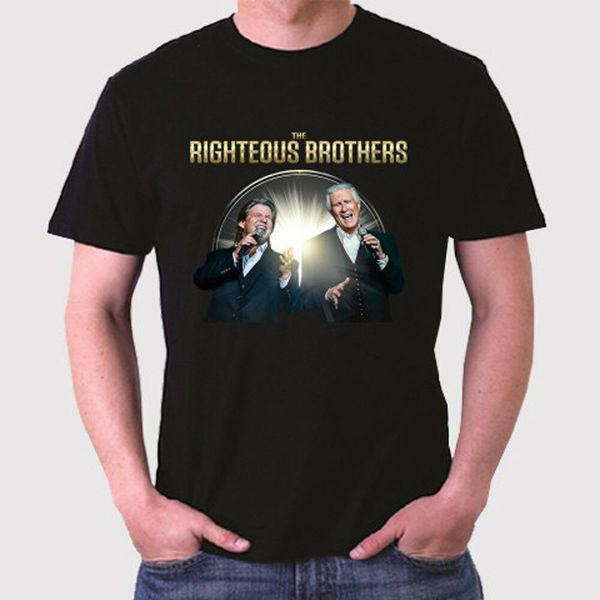 

The Righteous Brothers Concert 2018 Men's Black T-Shirt Size S to 3XL, White;black