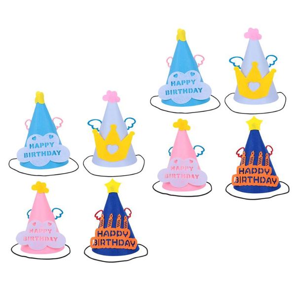 

party hats 8pcs lovely birthday kids children decor