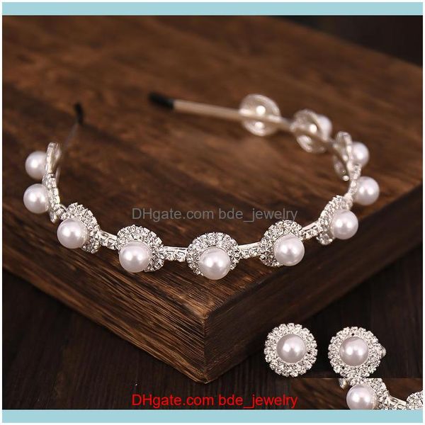 

hair jewelry jewelryhair clips & barrettes women elegant pearls pearl simple crownhairbands sweet headband hoops holder ornament head band l, Golden;silver