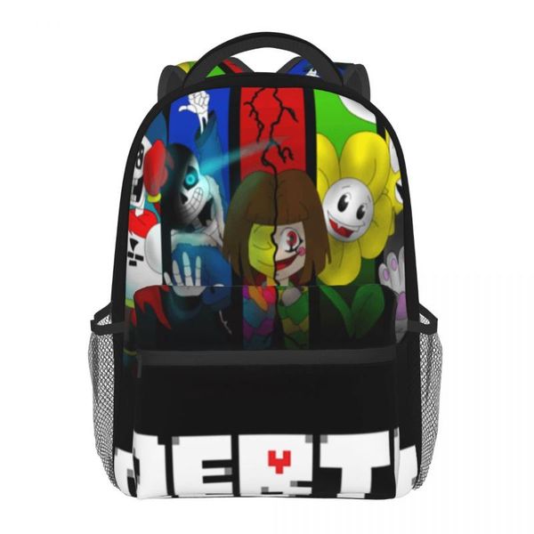 

backpack undertale men women packable with usb charging port, anti dust compartment schoolbag, for outdoor running laptop