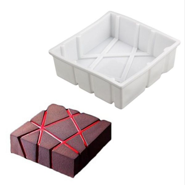 

baking moulds 1pc irregularity geometry silicone cake mold mousse pan 3d art mould silikonowe for muffin brownie pastry non-stick moule