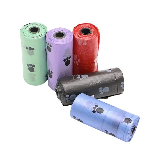 

1roll pet biodegradable dog waste pick up bags can be bone dispenser printing plastic bag accessories car seat covers