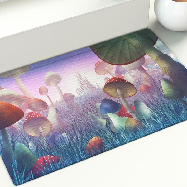 

floor mat dream castle decorate girl's area rugs living room bedroom bathroom printed large anti slip fairy forest carpet carpets