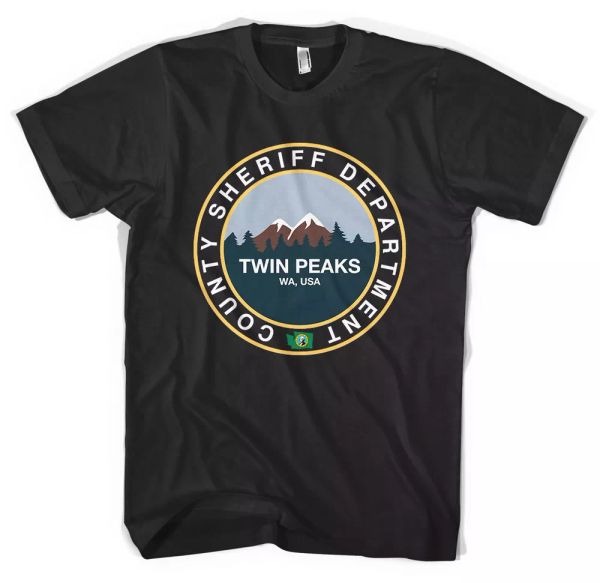 

twin peaks county sheriff department all sizes, White;black