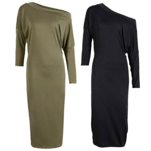 

hirigin ladies womens dress fashion women's casual off shoulder bandage bodycon evening party dresses two colors optional, Black;gray