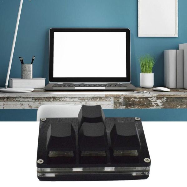 

keyboards copy and paste shortcut mini 4 keys diy programmable playback wasd custom setting small black key board