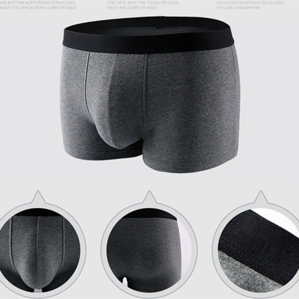 

underpants 4pcs/lot skyhero male panties cotton men's underwear boxers breathable man boxer solid comfortable brand shorts jdren 6h6p, Black;white