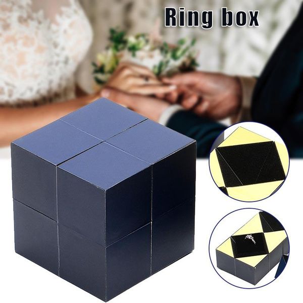 

gift wrap small cube ring box valentine's day wedding changeable jewelry