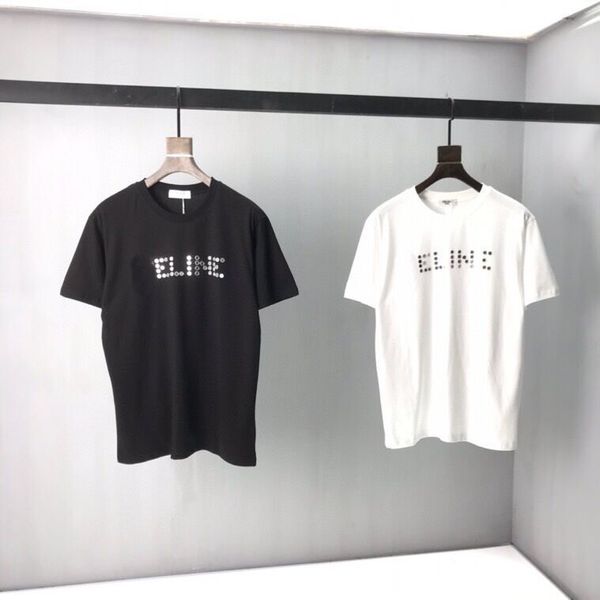 

2021 spring summer custom letter design pattern short-sleeved all-match atmospheric high-version male female couple t-shirt size: xs-s-m-l-x