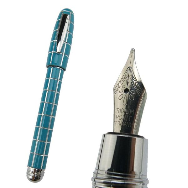 

fountain pens fuliwen 2062 unique style resin pen, travel short pen fine nib 0.5mm square lattice pattern writing gift