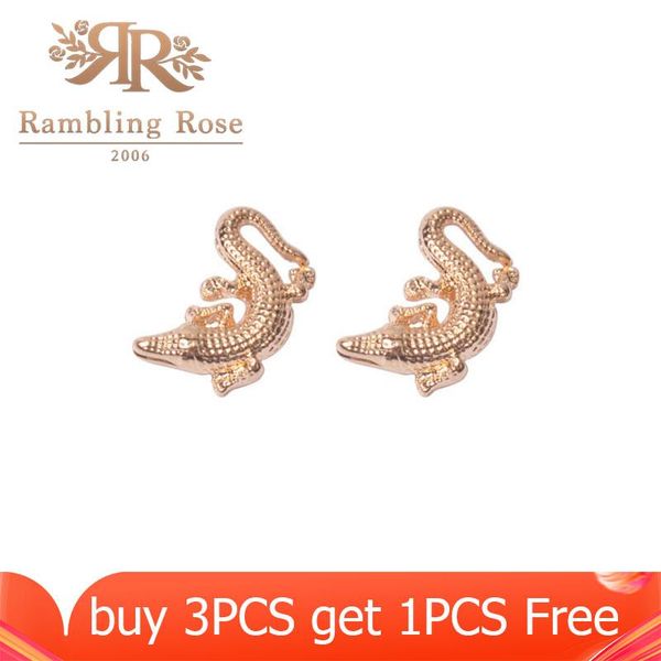 

dangle & chandelier stud earrings for woman elegant little animal crocodile gold color luxury statement gift women, Silver