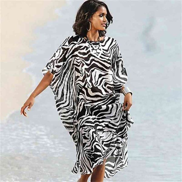 

tunic for beach bathing suit cover ups chiffon dress women wear bikini up saida de praia #q638 210420, White;black