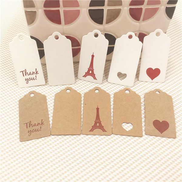 

bookmark 50 pcs 4x 2cm retro scallop head wedding mini decorative hanging card printed with'thank you'tag for thanksgiving