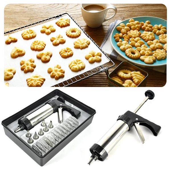 

baking moulds food grade stainless steel cookie decoration gun diy biscuit and cake making bake practical tools