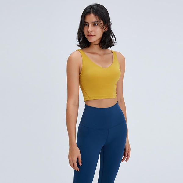 

yoga outfit 2021 fashion wide strap sports bra absorbing vest bras for women high impact workout sleep wear l-xs