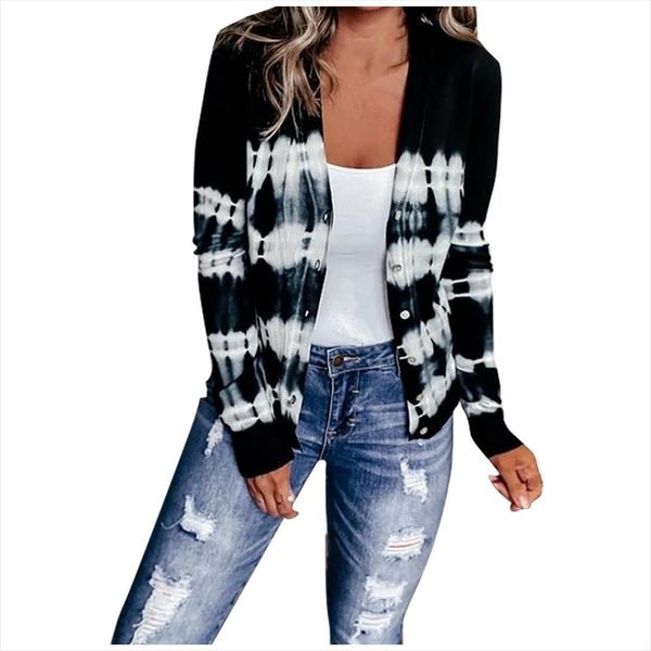 

fashion women plus size casual womens sweater stripes long sleeves cardigan blouse autumn and winter outdoor warm, White;black