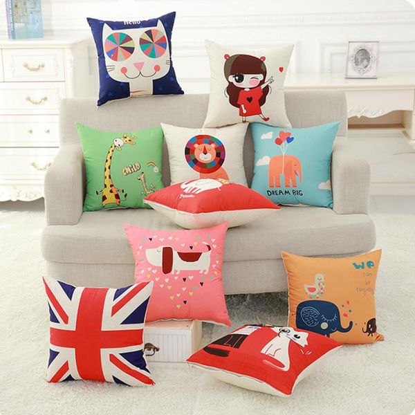 

cartoon cute sofa office car brushed pillow bedside decorations waist support seat cushion cover cushion/decorative