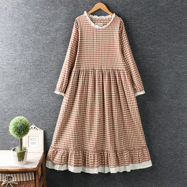 

casual dresses autumn women's small fresh round collar ruffled hem dress long-sleeved loose, Black;gray