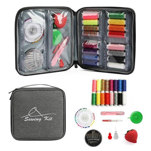 

household sewing needle thread scissors kit portable embroidery bag cloth art cross stitch handwork needlework tool for mom gift storage bag