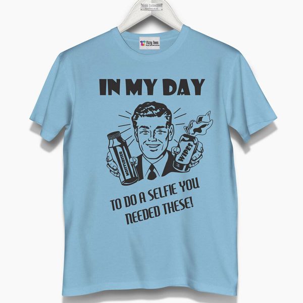 

men's selfie dad t-shirt (brand new) funny t-shirt look now, White;black