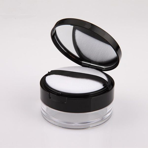 

10/15/20g portable plastic loose powder box handheld flip cover empty pot with sieve cosmetic travel makeup jar sifter container storage bot